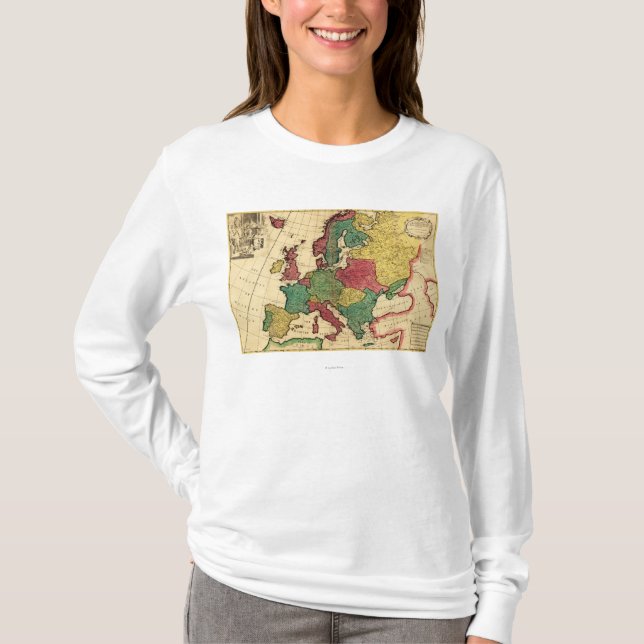 EuropePanoramic MapEurope Tee (Framsida)