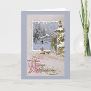 EuropéRobins på grinden till byn Helgkort