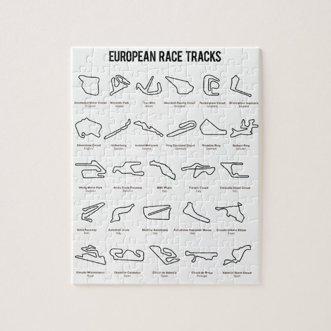 Europétävlingen spårar pussel (Vertikal)