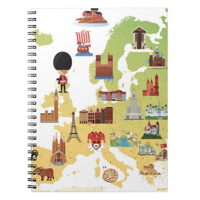 Europétecknadkarta Anteckningsbok (Framsidan)