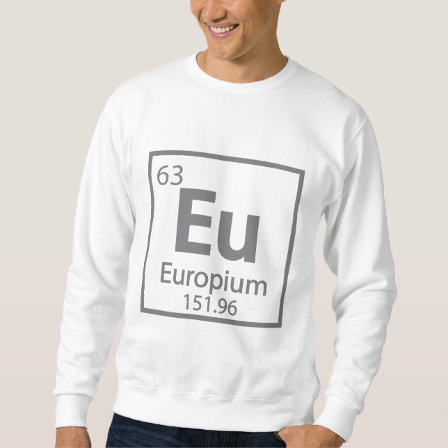Europium - Europe Science Periodic Bord design Lång Ärmad Tröja (Framsida)