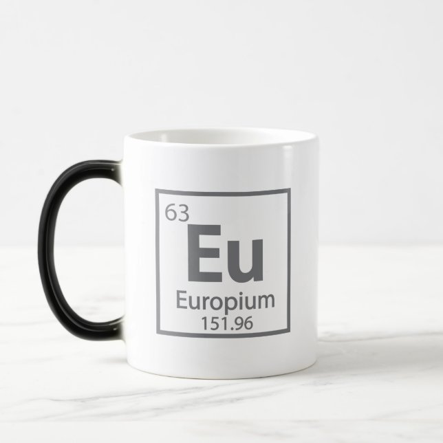 Europium - Europe Science Periodic Bord design Magisk Mugg (Vänster)
