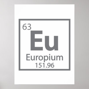 Europium - Europe Science Periodic Bord design Poster