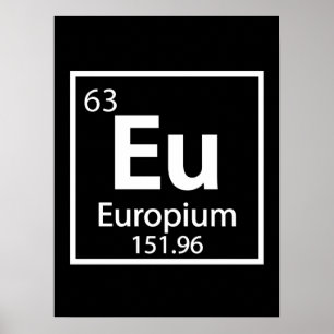Europium - Europe Science Periodic Bord design Poster