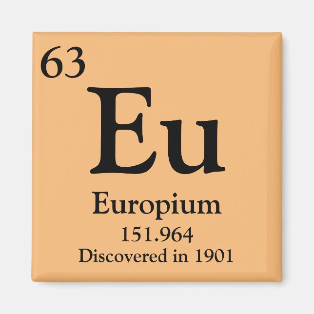 Europium Periodic Bord Magnet (Framsidan)