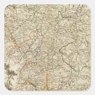 Europos postvägar fyrkantigt klistermärke