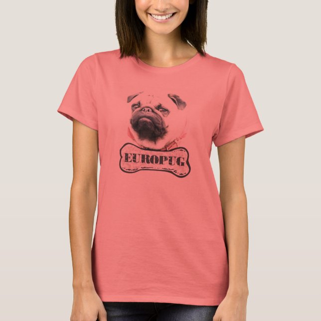 Europug Brutal Ansikte Dam Ringer T-Shirt (Framsida)