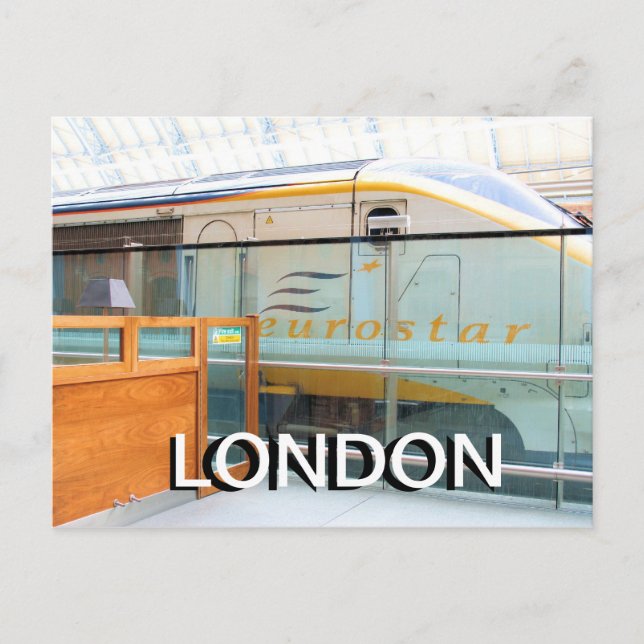 Eurostar St Pancras Kung Kor London UK-vykort Vykort (Framsida)