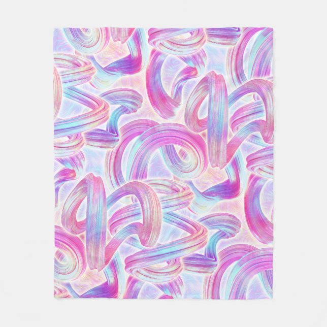 Eurotakts holorave - rosa och blått: fleecefilt (Framsidan)