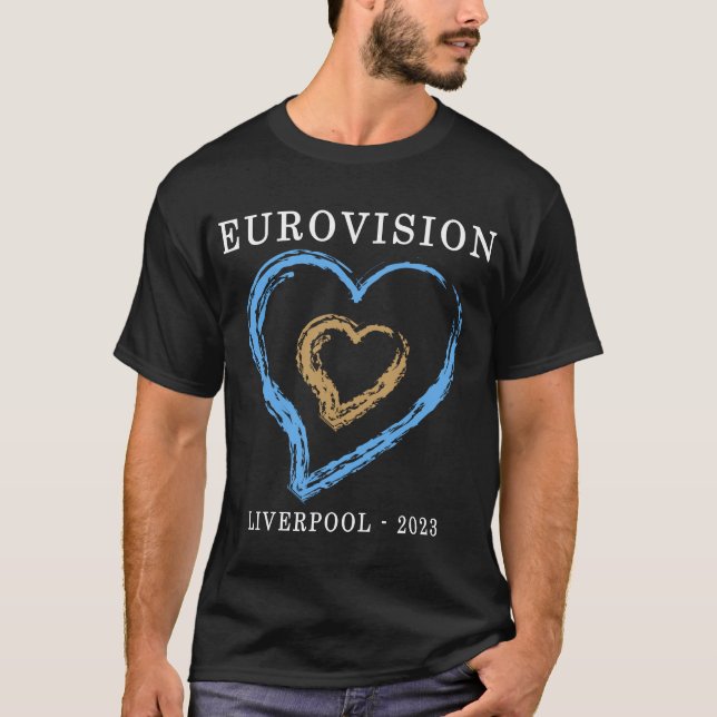 Eurovision Liverpool UK Ukraina 2023 T-Shirt (Framsida)