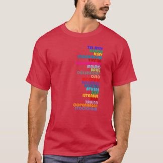 Eurovision Värdstäder retro T Shirt