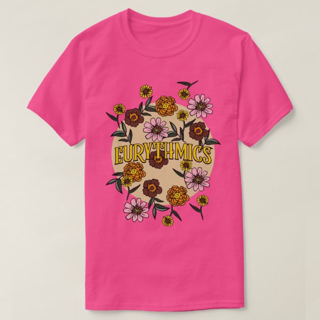 Eurythmics Namn Personlig Flower Retro Blommigt 8 T Shirt (Design framsida)