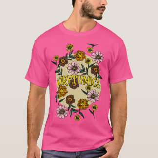 Eurythmics Namn Personlig Flower Retro Blommigt 8 T Shirt
