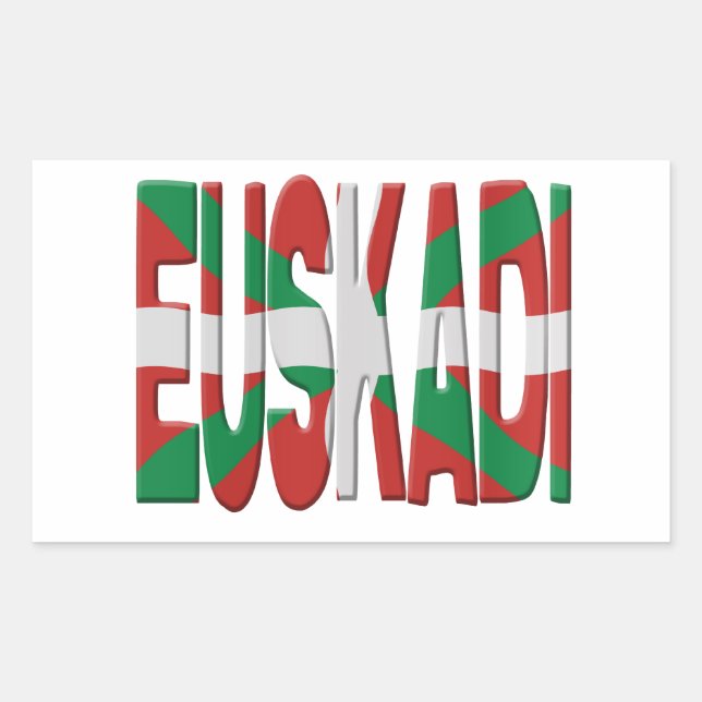 Euskadi - Basque flag Rektangulärt Klistermärke (Framsida)