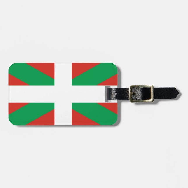 Euskadi flagga - baskiskt land - Ikurri Bagagebricka (Horisontell Framsida)