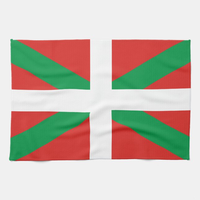 Euskadi Flagga Kökshandduk (Horisontell)