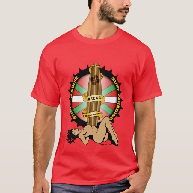Euskadi surf design tee shirt (Framsida)