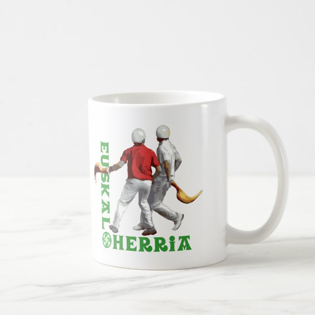 Euskal Herria: Baskisk sportjai alai (jai-alai), Kaffemugg (Höger)