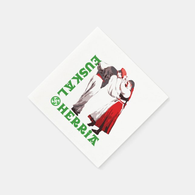 Euskal Herria: traditionella baskiska dansare, Pappersservett (Hörn)