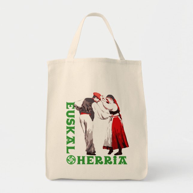 Euskal Herria: traditionella baskiska dansare, Tygkasse (Framsidan)