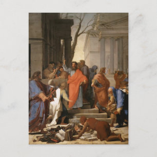 Eustache Le Sueur-Preaching of St. Paul at Ephesus Vykort