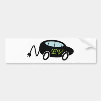 EV-bilen och pluggar Bildekal