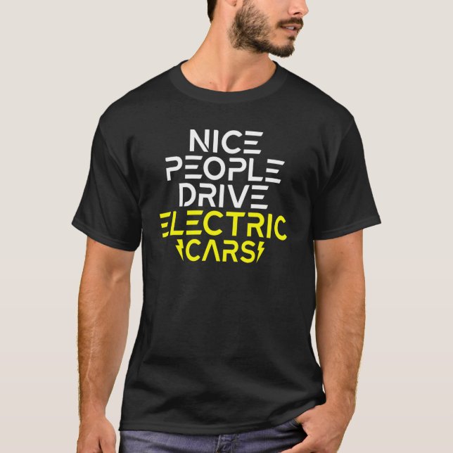 EV-elfordon i Nice-trafik T Shirt (Framsida)