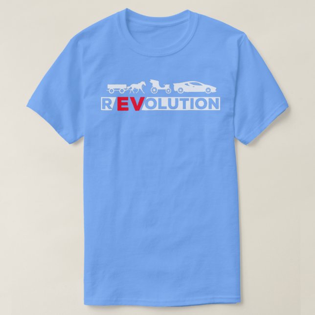 EV-Revolution för elektriskt Fordon-drivrutinsbatt T Shirt (Design framsida)