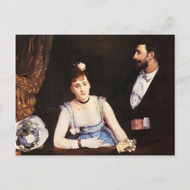 Eva Gonzales- A Box på den italienska teatern Vykort (Framsida)