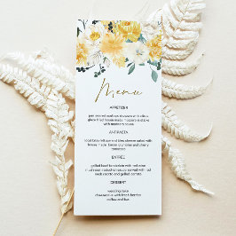 EVA Gul akvarell vårträdgårdsblommor Meny