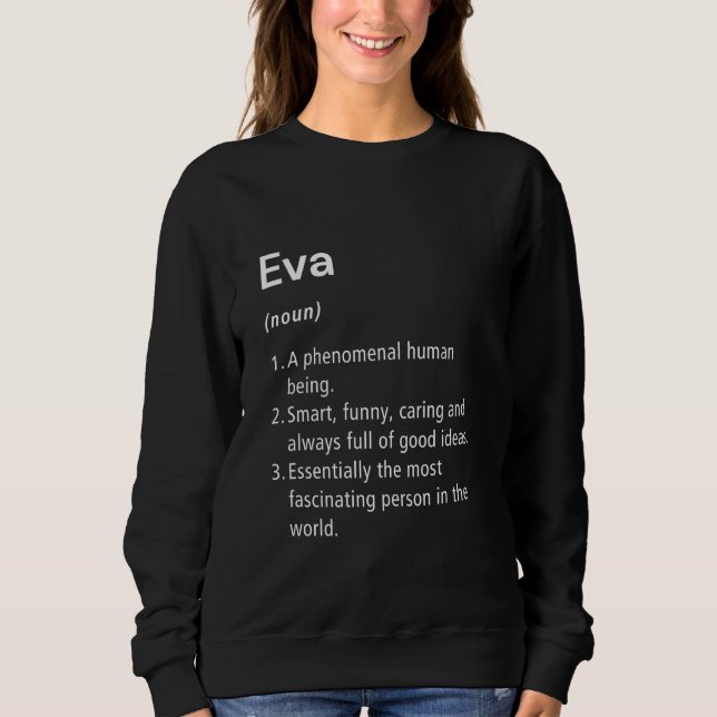 Eva Namn Definition Funny Dictionary T Shirt (Framsida)