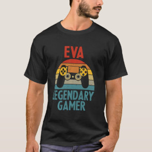 Eva Namn Personlig Funny Gaming Geek Birthday T Shirt