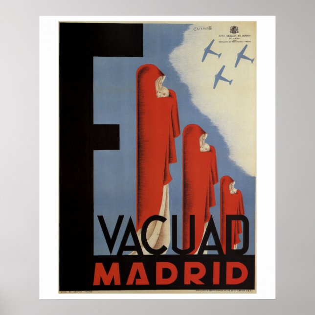 Evacuate Madrid (1937)_Propaganda Poster (Framsidan)