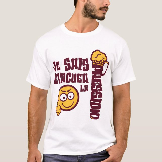 evacuer pression biere alcool humour t shirt (Framsida)