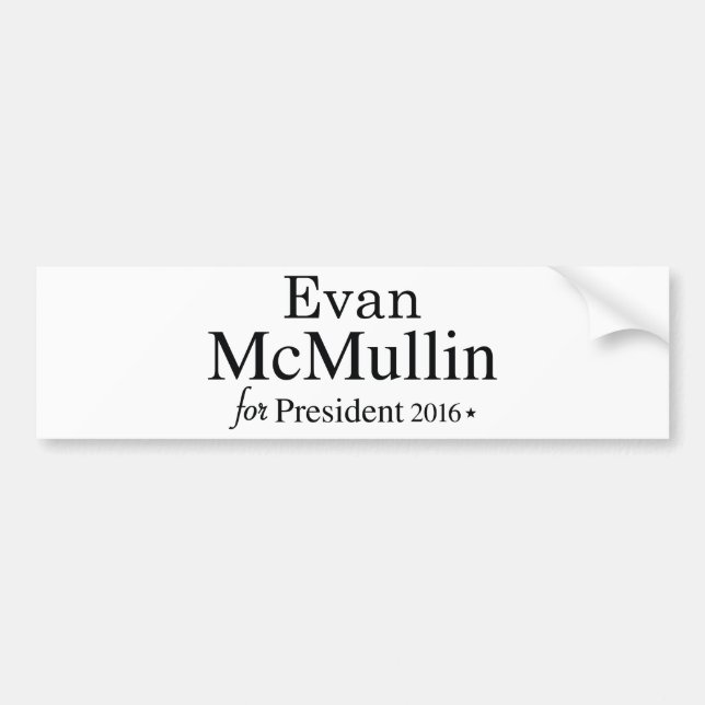 Evan McMullin Till talman Bildekal (Framsidan)
