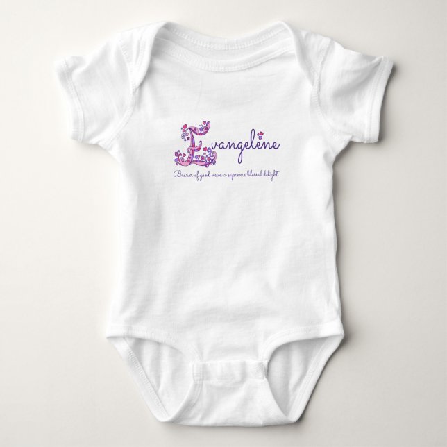 Evangelene Flickor namn betyder E monogram T Shirt (Framsida)