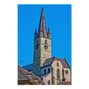 Evangelic kyrkligt torn, Sibiu Fototryck
