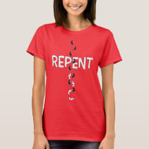 Evangelika REPENT-avtryck Kor (vit/svart)
