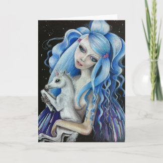 Evangeline & tomt hälsningkort för lilja kort