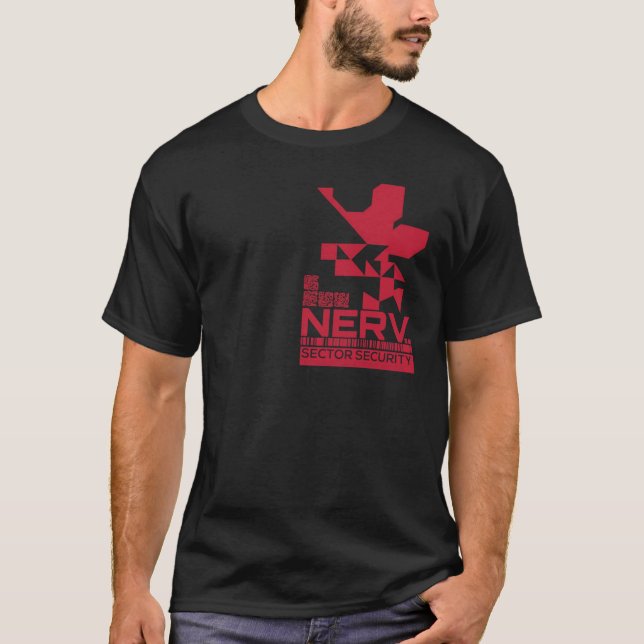 Evangelion NERV 3.0 säkerhetsinsignia Classia T-Sh T Shirt (Framsida)