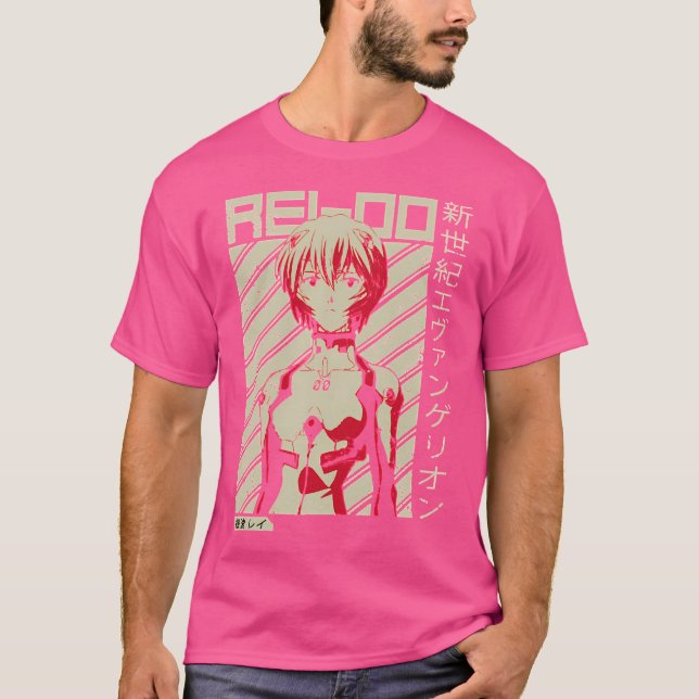 Evangelion - Rei Anime T- T Shirt (Framsida)