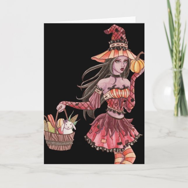 Evania - häxakort helgkort (Framsida)