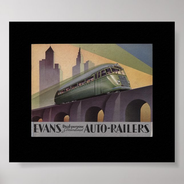 Evans Auto Railers 1930's Poster (Framsidan)