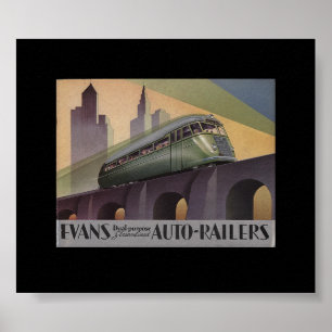 Evans Auto Railers 30-tal Poster