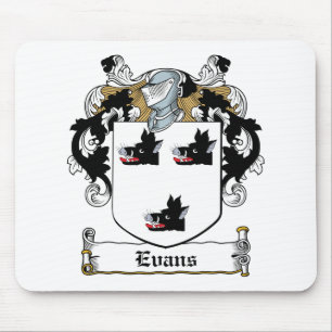 Evans familjvapensköld musmatta