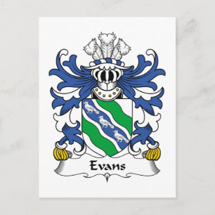 Evans Family Crest Vykort