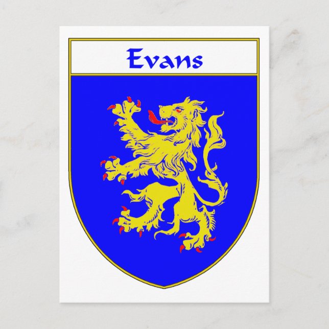 Evans Jackar av Arm/Family Crest (Wales) Vykort (Framsida)