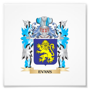 Evans vapensköld - familjvapensköld fototryck