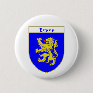 Evans vapensköld-/familjvapensköld (Wales) Knapp