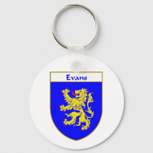 Evans vapensköld-/familjvapensköld (Wales) Nyckelring